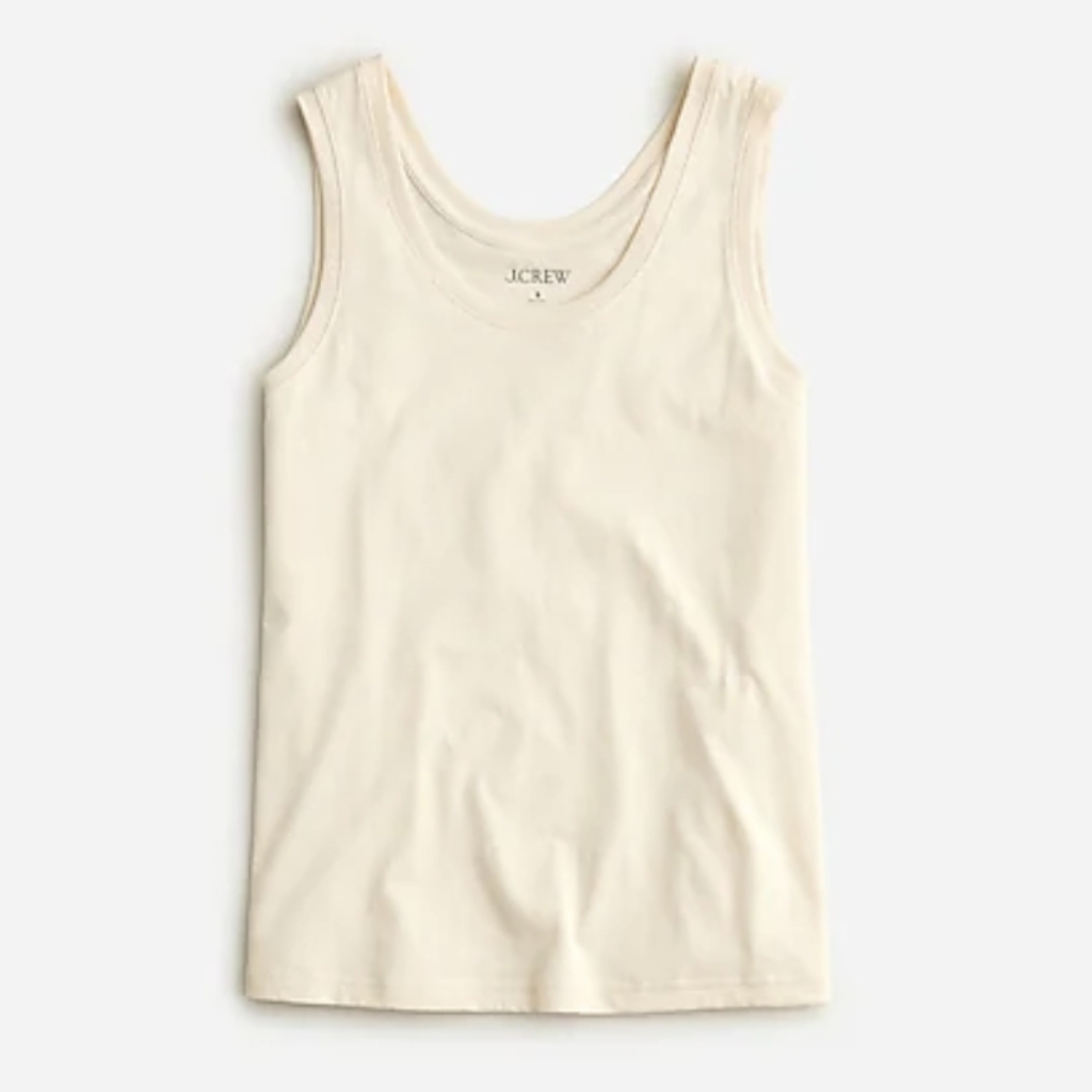 Nwt J.Crew Cream Premium Jersey Tank Top Sz S